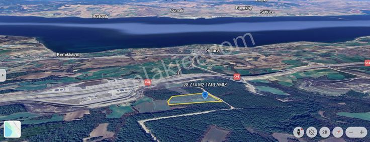 Çanakkale Lapseki Suluca Satılık 28.774m2 Tarla