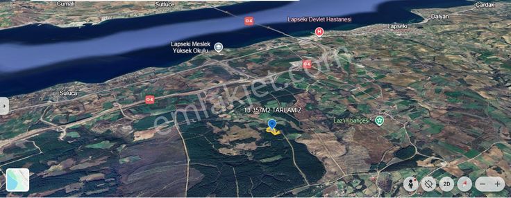 Çanakkale Lapseki Sulucada Satılık 13.357m2 Tarla