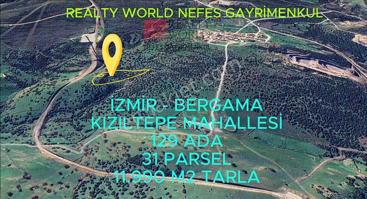 Realty World Nefes Gayrimenkul'den İzmir Bergama'da Fırsat Tarla