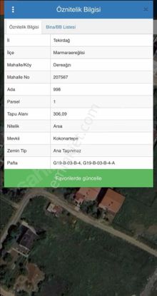Sahibinden Marmaraereğlisi Satılık Vılla Imarlı Arsa
