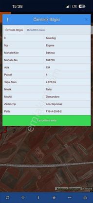 Tekirdağ Ergene Satılık Tarla