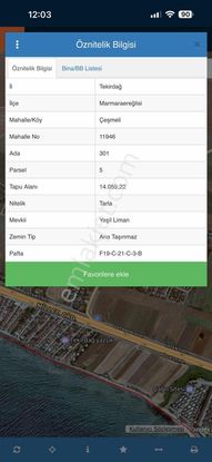 Marmaraereğlisi Çeşmelide Deniz Manzaralı