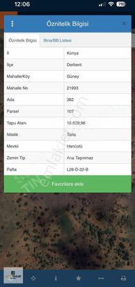 Konya Derbent Güney Mah 18.629 M2 Tarla