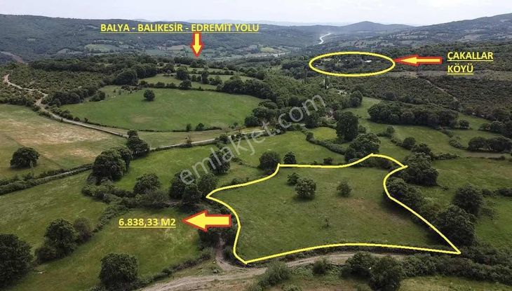 Balnova Dan Balya Çakallarda 6838 M2 Satılık Tarla
