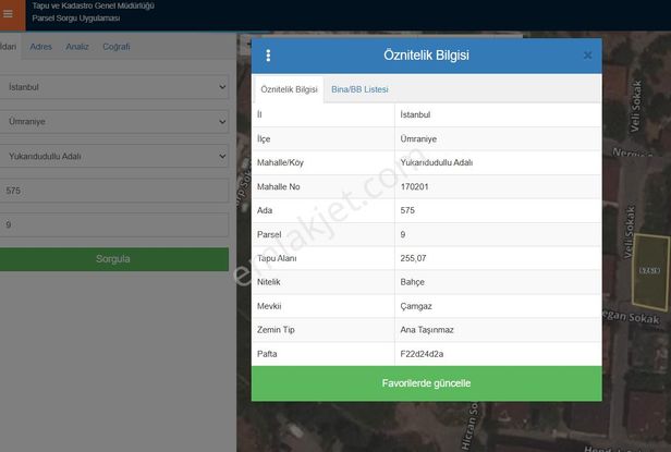 Sahibinden Satılık Köşe Arsa – Ümraniye / Aşağı Dudullu