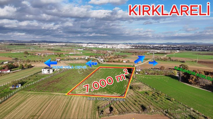 Kırklareli Karahıdır İmara Yakın Su Elektrik Var 7.000 M² Hemen Koru Yanı