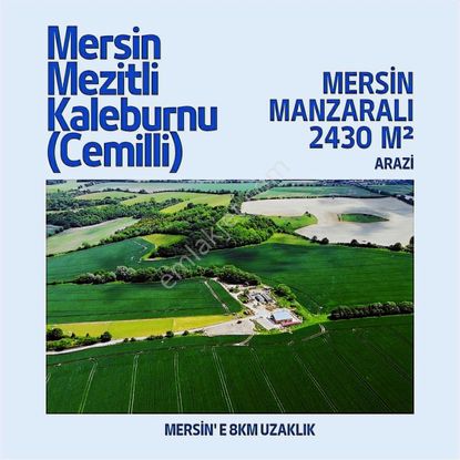 Mezitli Kaleburnu (cemilli) Mersin Manzaralı 2430m²satılık Arazi