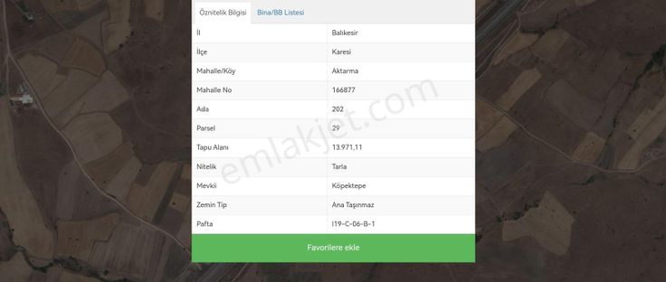 Mir'den Balıkesir Karesi Aktarma Mah. Satılık 13.971m2 Tarla