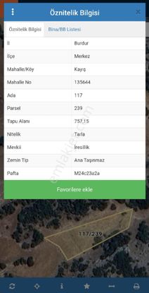 Burdur Merkezde 3 Tapu 230.000bin