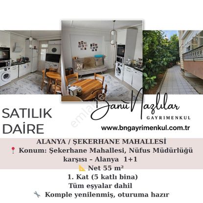 Alanya / Şekerhane Mahallesi – Satılık 1+1 Daire