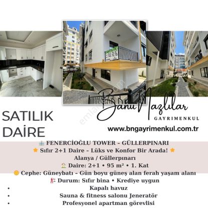 Alanya Güllerpınarı 2+1 Sıfır Daire
