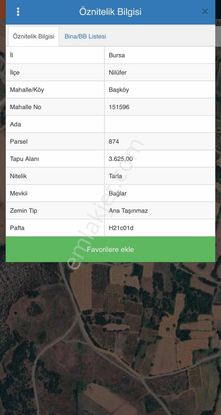 Cb Black'ten Nilüfer Başköy Plan İçinde 1.812m2 Tarla