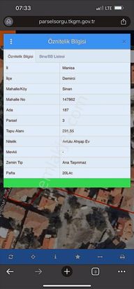 Manisa Demirci'de 3 Kat İmarlı Arsa Araç Takasına Uygun