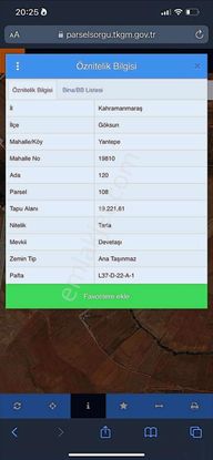 Göksun Toki Karşısında Satılık Arsa