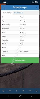 Etimesgut Elvan Mah Satılık Tek Tapu Fırsat Arsa