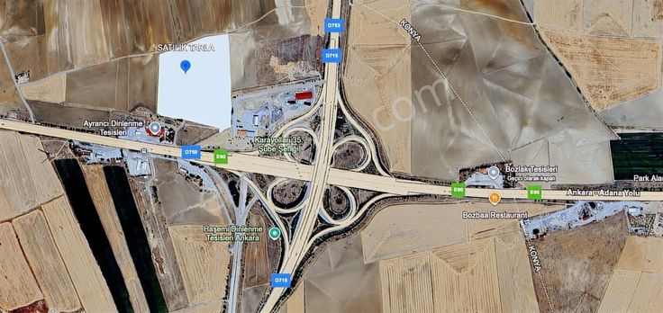 Konya Ankara Kulu Makasında Satılık Büyük Tarla Sulanır