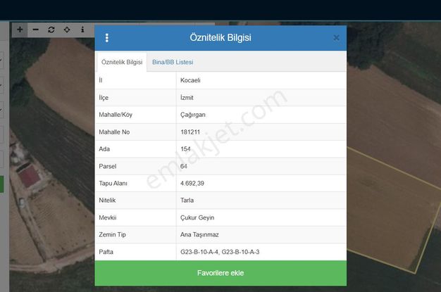 Kocaeli İzmit Çağırganda Yollu Satılık Arsa