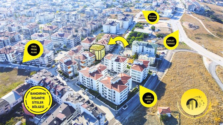 🟨⬛bandırma İhsaniye'de Semtin En Kıymetli Konumunda 3+1 Satılık Daire⬛🟨