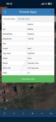 Isparta Eğirdir Yolunda Tek Tapu 6320 M2 Satılık Tarla