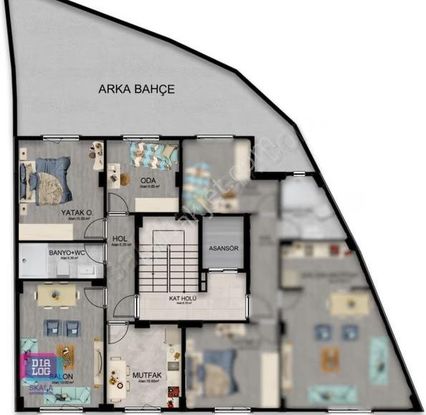 Dialog Skala'dan Elmasbahçeler'de Satılık 2+1 Daireler