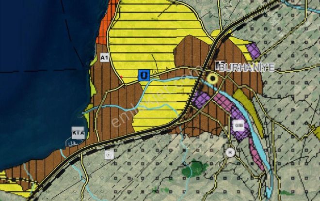 Golden Globy, Burhaniye Ören'de Denize 900 Metre Mesafede Satılık 1.330 M2 Arsa