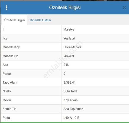 Dilek Merkezde Satılık Tarla