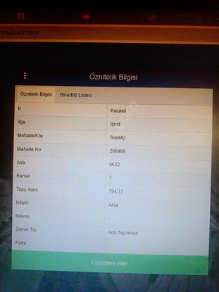 Tarcanlardan İzmit Sepetçide Satılık Arsa