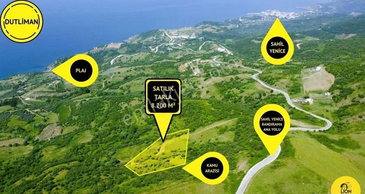 🟨⬛ Bandırma Dutliman'da Enerji Santrali Yakını Satılık 8.200 M² Tarla⬛🟨