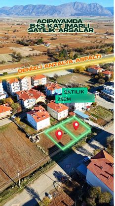 Şahin Emlaktan Denizli Acıpayam Aşağı Mah. Yan Yana 284 M² Ve 282 M² B+3 Kat İmarlı Arsalar
