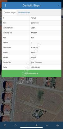 Melsa Başodadan Ladik'de Satılık 2 Kata İmarlı Arsa