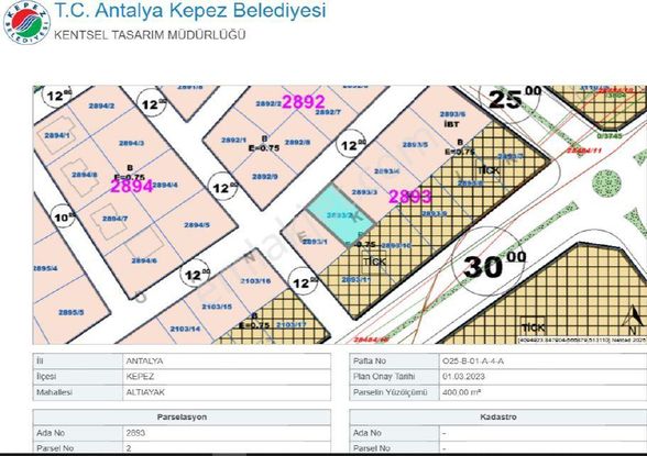 Otobüs Bekleme Noktasına 100 Metre İmarlı Satılık Arsa
