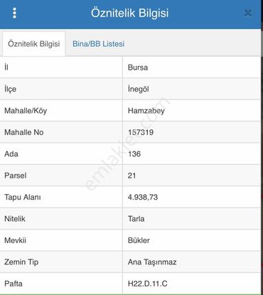 Cb Black'ten İnegöl Hamzabey'de İmar Dibi Değerli Arazi
