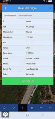 Mudanya Mürsel'de Asfalta Cephe 7050mt2 Satılık Bağ/zeytinlik