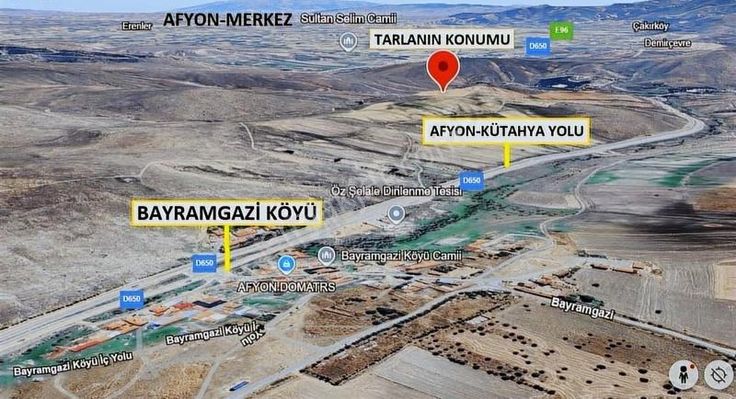 Yatırım Bölgesi Afyon-kütahya Yolu'na Yakın 3.070m² Tarla