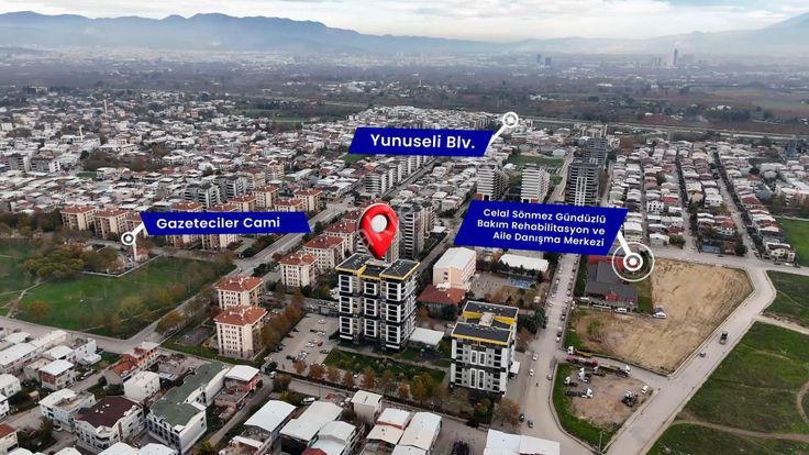 Rt Safir'den Yunuseli 'de Siteiçi 3+1 Satılık Daire