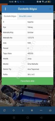 Akgün Emlak'tan Satılık Sofularda 400 Mt2 %40 İmarlı Arsa