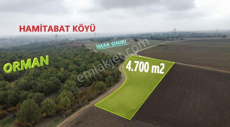 **hamitabat Köyü İmar Sınırında 4.700 M2 Satılık Arazi**