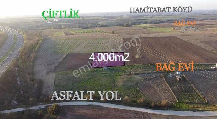 **hamitabat Bağ Evlerinin Yanı Satılık 4.000 M2 Arazi**