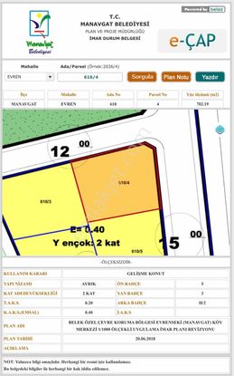Tur-beylerden Evrensekide Köşe Başı Satılık Villa Arsası
