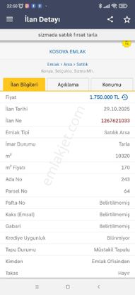 Satılık Tarla Sizmada