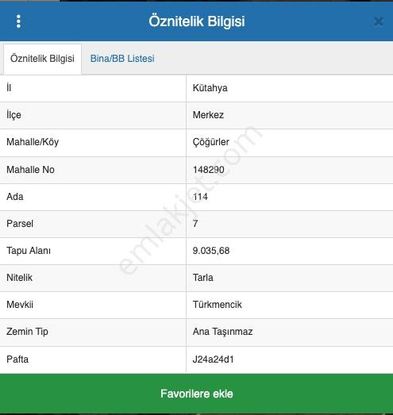 Kütahya Merkez Çöğürlerde, Yatırımlık 9 Dönüm Müstakil Tek Tapu