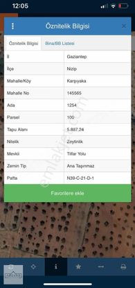 Nizip Karşıyaka 5.887 M2 Merkeze Yakın Tam Tapu Zeytinlik