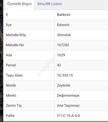 Eu Gayrimenkul'den Altınolukta İmara Sıfır 10 Dönüm Zeytinlik