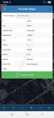 Didim Ak-yeniköy’de Satılık Bozseki Arsası