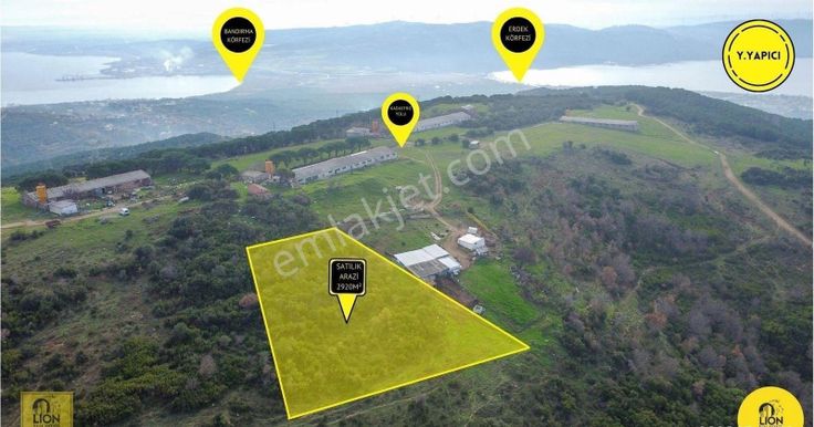 Erdek Yukarıyapıcı Bandırma Yoluna 100m Mesafede 2920m² Satılık Tarla