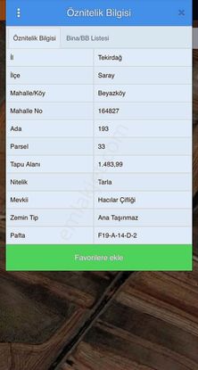 Gümüş Group Tan Beyazköy De Çift Yola Cephe 1483m Tek Tapu Tarla