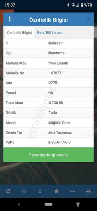 Frank Group Satılık Tarla Bandırma / Yeniziraatlı 5.738 M²