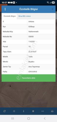 Gölbaşı Velihimmetli'de 23 Dönüm Tek Tapu Daire Takaslı