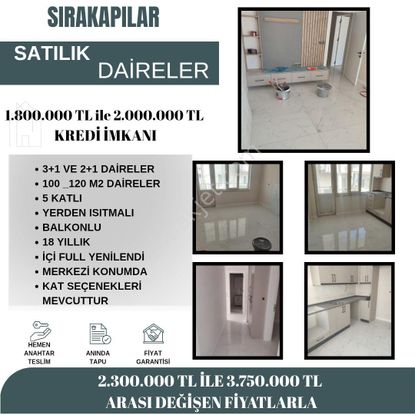 Sırakapılar Mevkiinde 2+1 Ve 3+1 Daireler