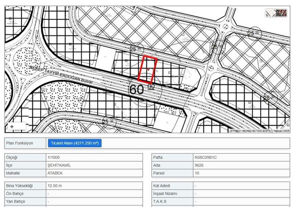 Kuzey Şehir Bulvarı Üzeri Satılık Ticari Arsa